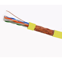 SFTP CAT6 LSZH кабель Испытанный Fluke Soild Bare Медный желтый